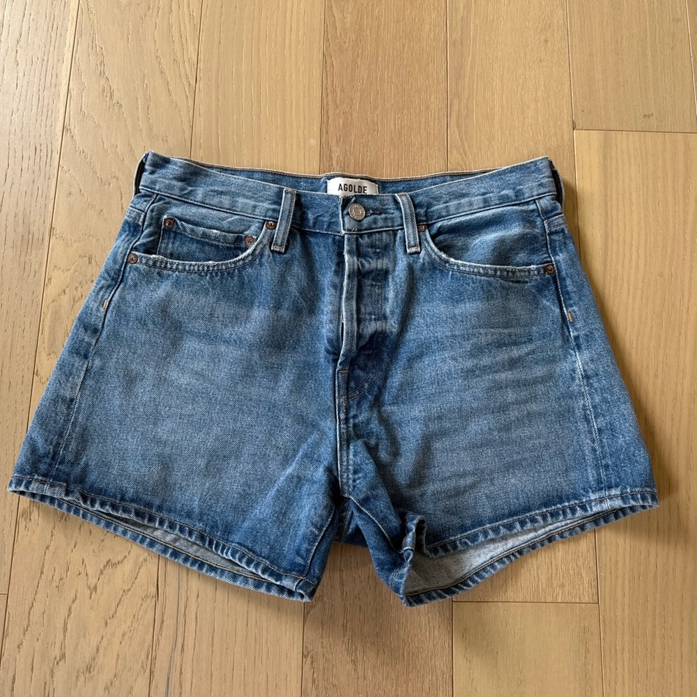 Agolde Classic Denim Jean Shorts